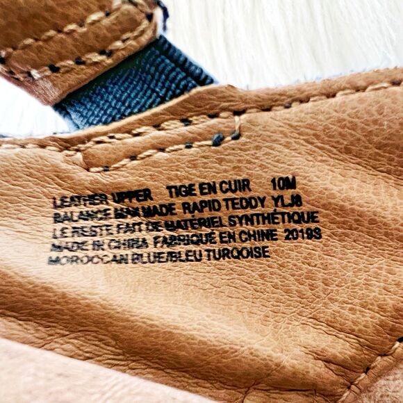 Earth Rapid Teddy Blue Suede Leather Strappy Boho Natural Loafers Shoes Size 10M - Picture 8 of 8